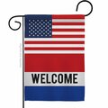 Guarderia US Welcome Novelty Merchant 13 x 18.5 in. Double-Sided Decorative Vertical Garden Flags for GU4061179